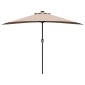 vidaXL Ομπρέλα Κήπου Taupe 294 x 150 x 224 εκ Πολυεστέρας και Χάλυβας