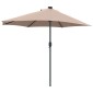 vidaXL Ομπρέλα Κήπου Taupe 294 x 150 x 224 εκ Πολυεστέρας και Χάλυβας