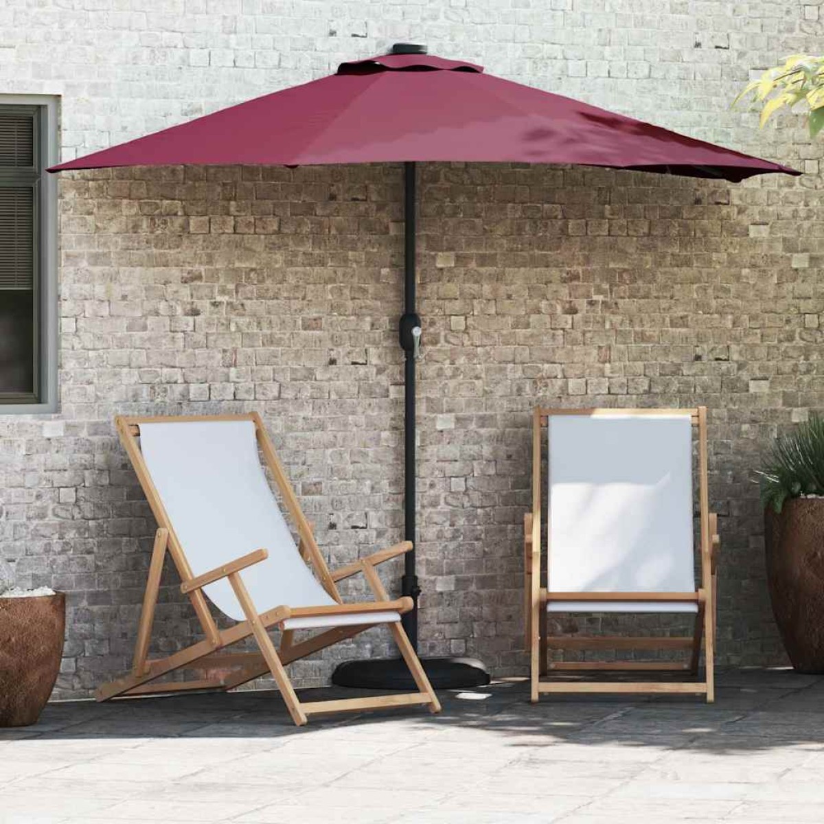 vidaXL Ομπρέλα Κήπου Βεραμάν Κόκκινο 294 x 150 x 224 εκ