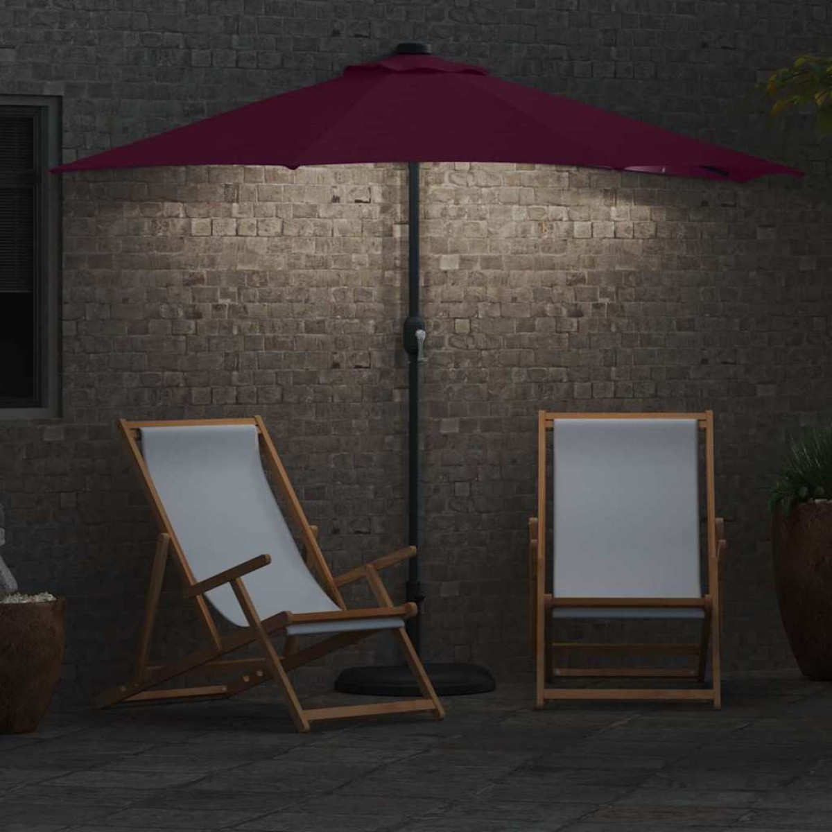 vidaXL Ομπρέλα Κήπου Βεραμάν Κόκκινο 294 x 150 x 224 εκ