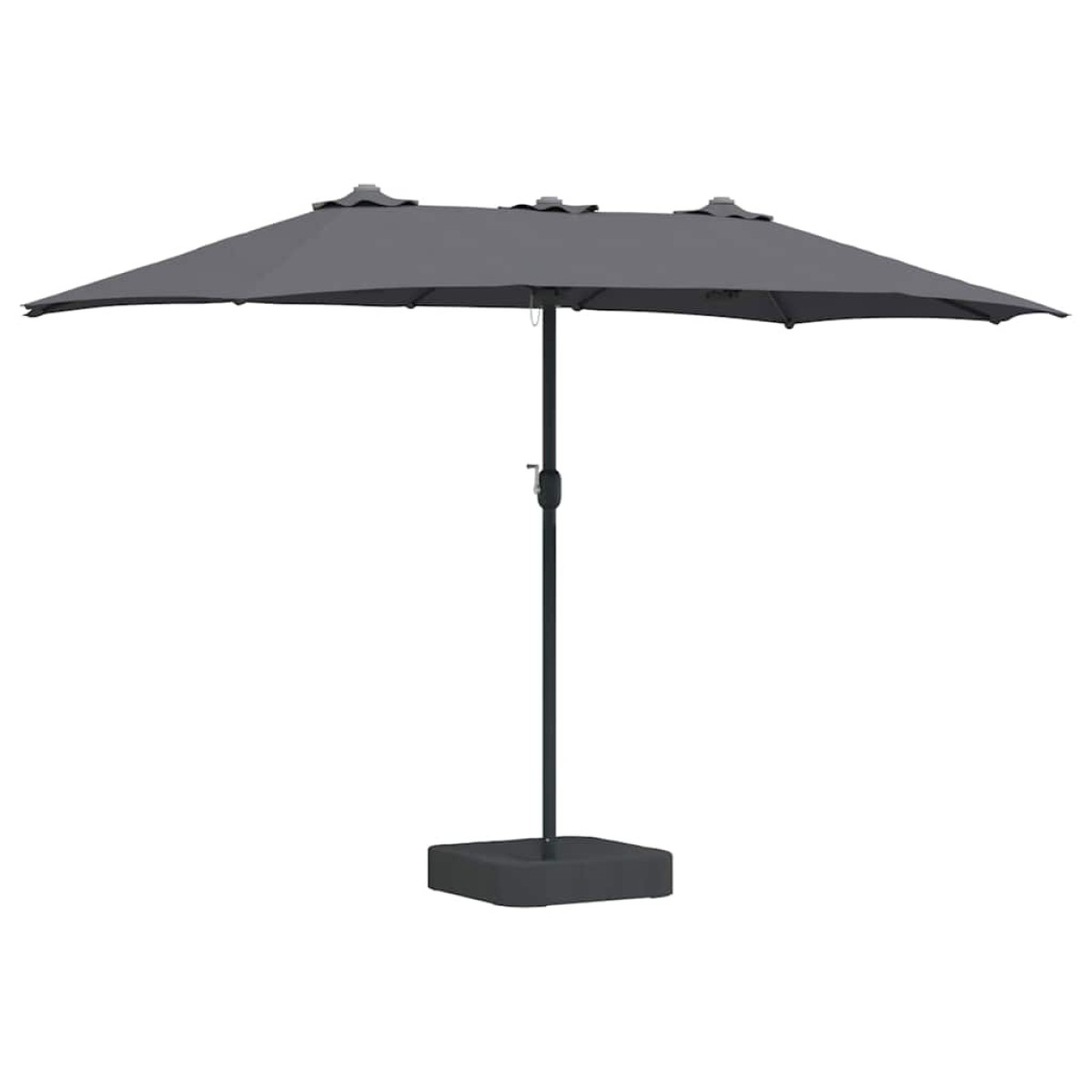 vidaXL Ομπρέλα Κήπου Ανθρακί 385 x 209 x 244 εκατοστά