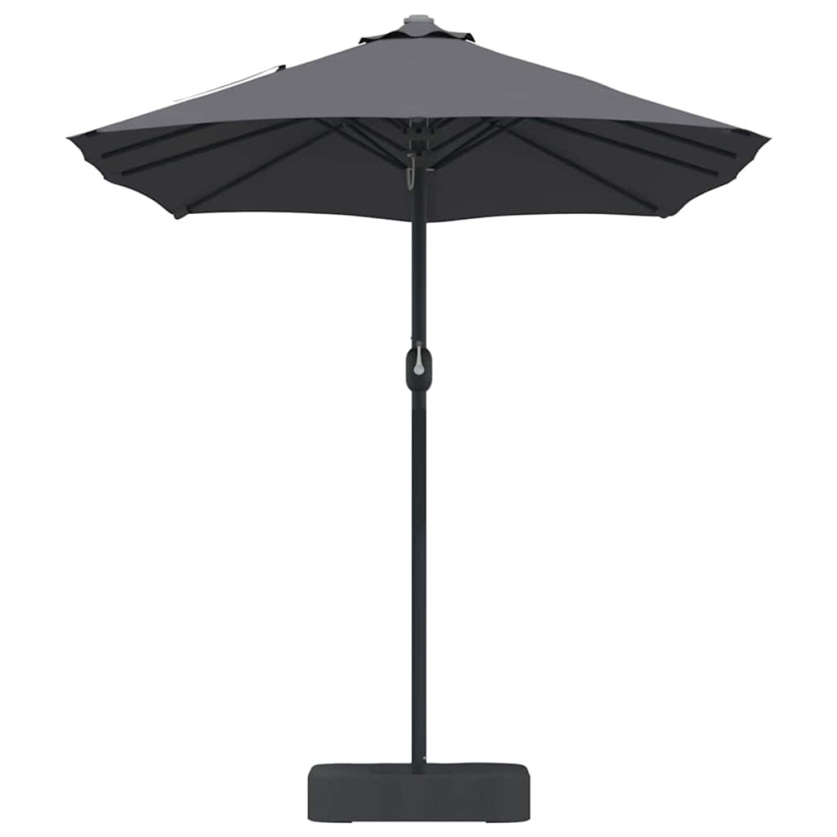 vidaXL Ομπρέλα Κήπου Ανθρακί 385 x 209 x 244 εκατοστά