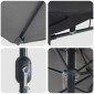 vidaXL Ομπρέλα Κήπου Ανθρακί 385 x 209 x 244 εκατοστά