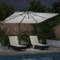 vidaXL Ομπρέλα ηλίου με φώτα λωρίδας LED Άμμος 286 x 284 x 270 εκ