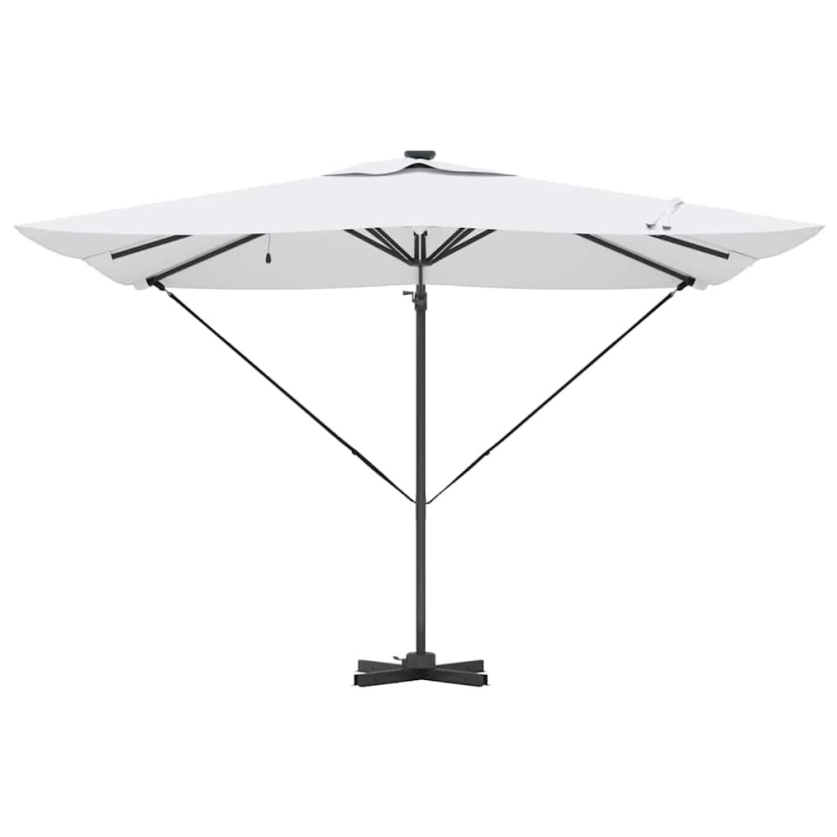 vidaXL Ομπρέλα ηλίου με φώτα λωρίδας LED Άμμος 286 x 284 x 270 εκ