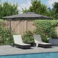 vidaXL Ομπρέλα ηλίου με φώτα λωρίδας LED Ανθρακί 286 x 284 x 270 εκ