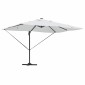 vidaXL Ομπρέλα ηλίου με φώτα λωρίδας LED Άμμος 352 x 251 x 265 εκ.
