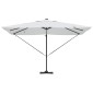 vidaXL Ομπρέλα ηλίου με φώτα λωρίδας LED Άμμος 352 x 251 x 265 εκ.