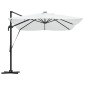 vidaXL Ομπρέλα ηλίου με φώτα λωρίδας LED Άμμος 352 x 251 x 265 εκ.