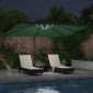 vidaXL Ομπρέλα ηλίου με φώτα λωρίδας LED Πράσινο 352 x 251 x 265 εκ.