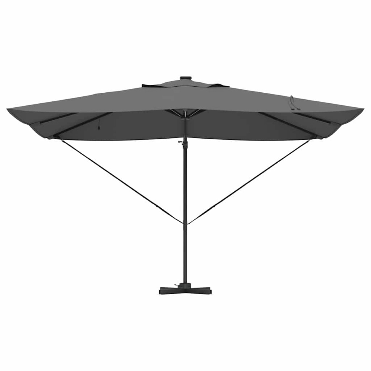 vidaXL Ομπρέλα ηλίου με φώτα λωρίδας LED Ανθρακί 352 x 251 x 265 εκ.