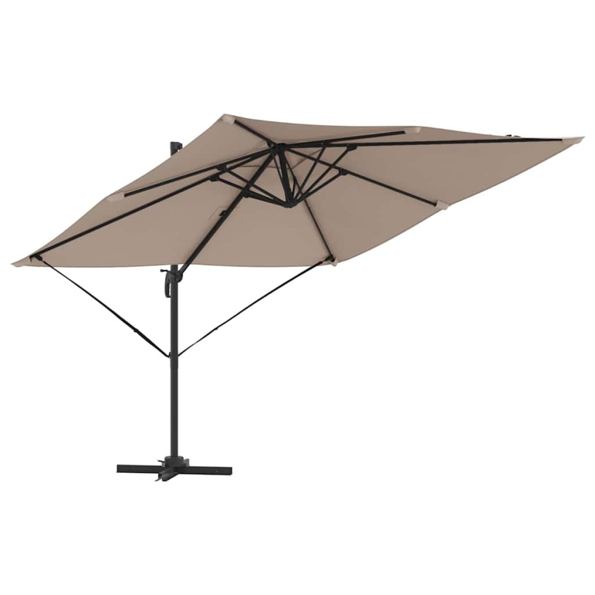 vidaXL Ρώμη Ομπρέλα Taupe 286 x 284 x 265 εκ Αλουμίνιο και Πολυεστέρας