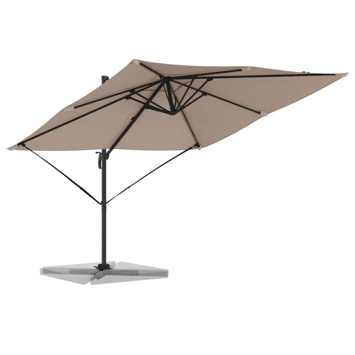 vidaXL Ρώμη Ομπρέλα Taupe 286 x 284 x 265 εκ Αλουμίνιο και Πολυεστέρας