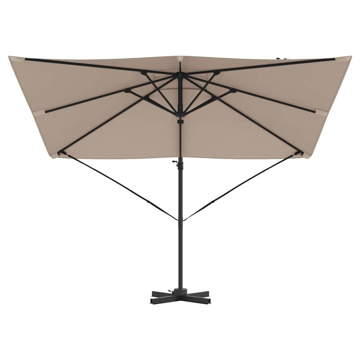 vidaXL Ρώμη Ομπρέλα Taupe 286 x 284 x 265 εκ Αλουμίνιο και Πολυεστέρας