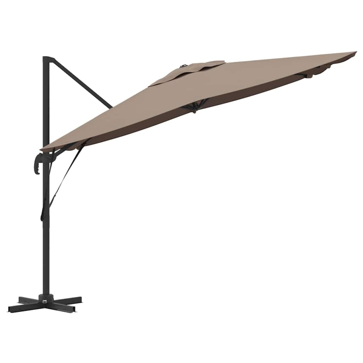 vidaXL Ρώμη Ομπρέλα Taupe 286 x 284 x 265 εκ Αλουμίνιο και Πολυεστέρας