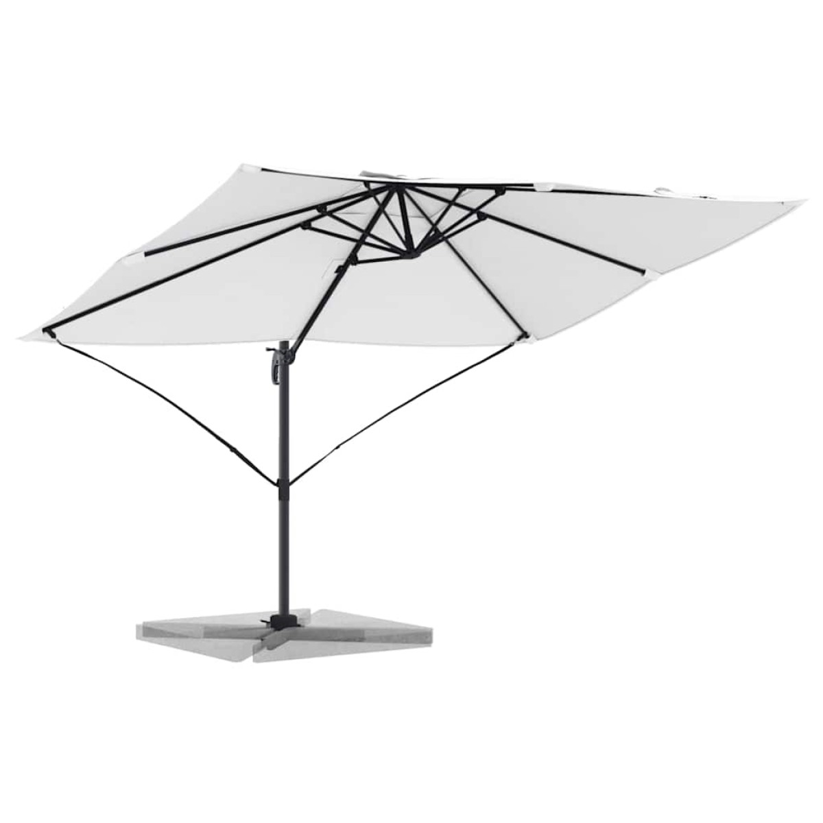 vidaXL Ομπρέλα ηλίου Άμμος 351 x 250 x 260 εκ
