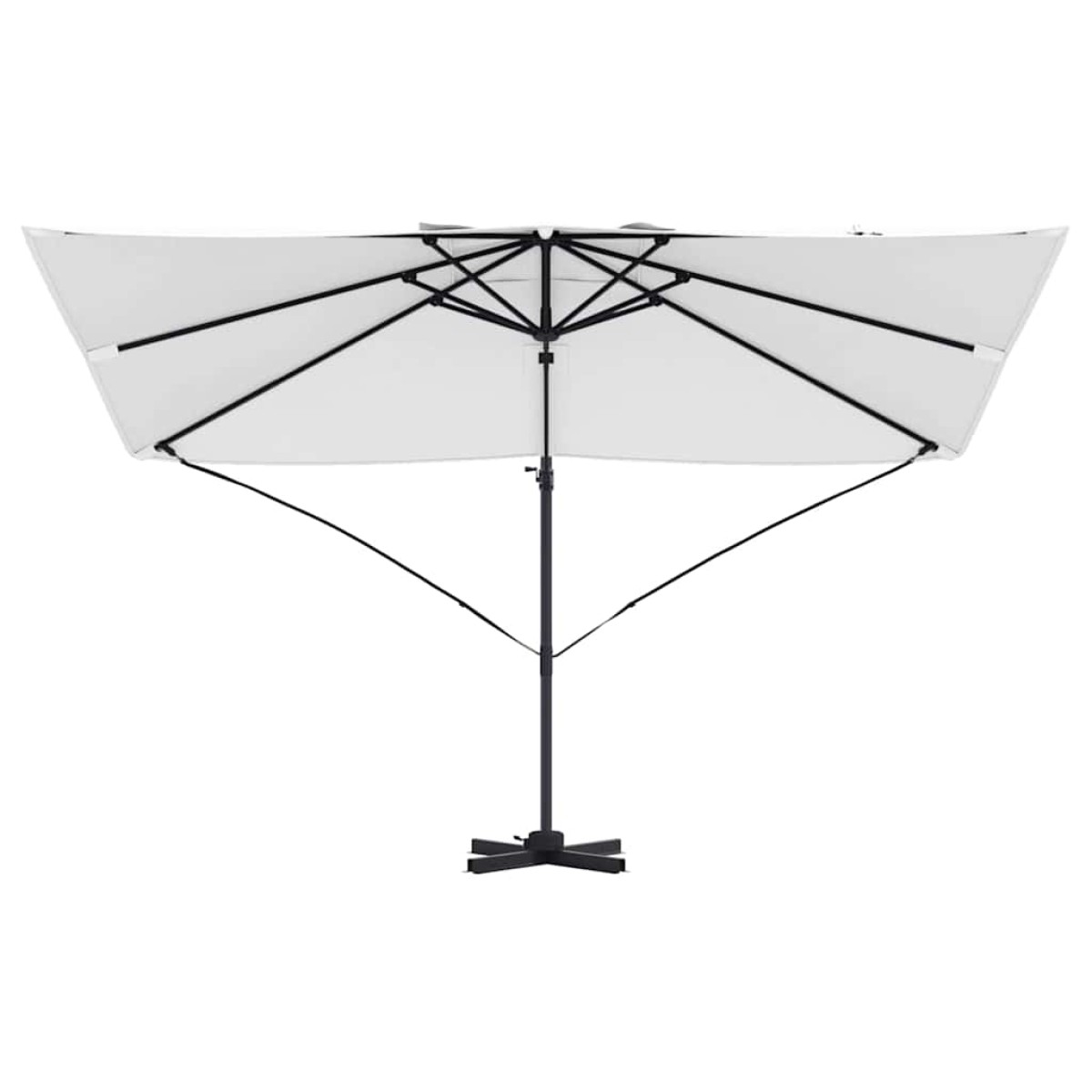 vidaXL Ομπρέλα ηλίου Άμμος 351 x 250 x 260 εκ