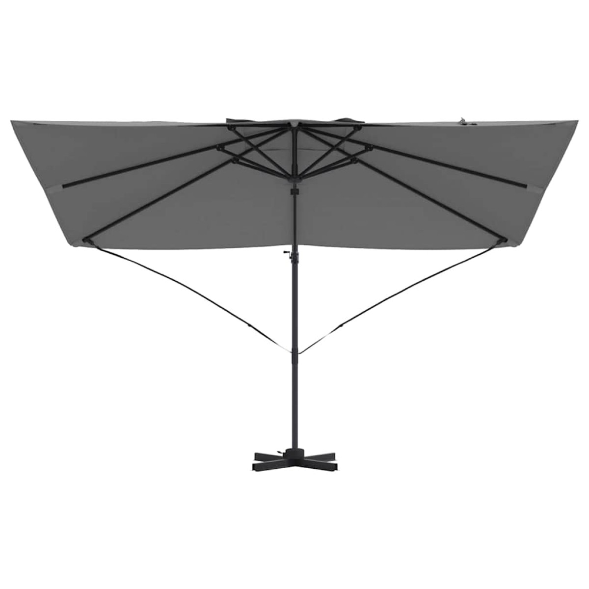 vidaXL Ομπρέλα ηλίου Ανθρακί 351 x 250 x 260 εκ