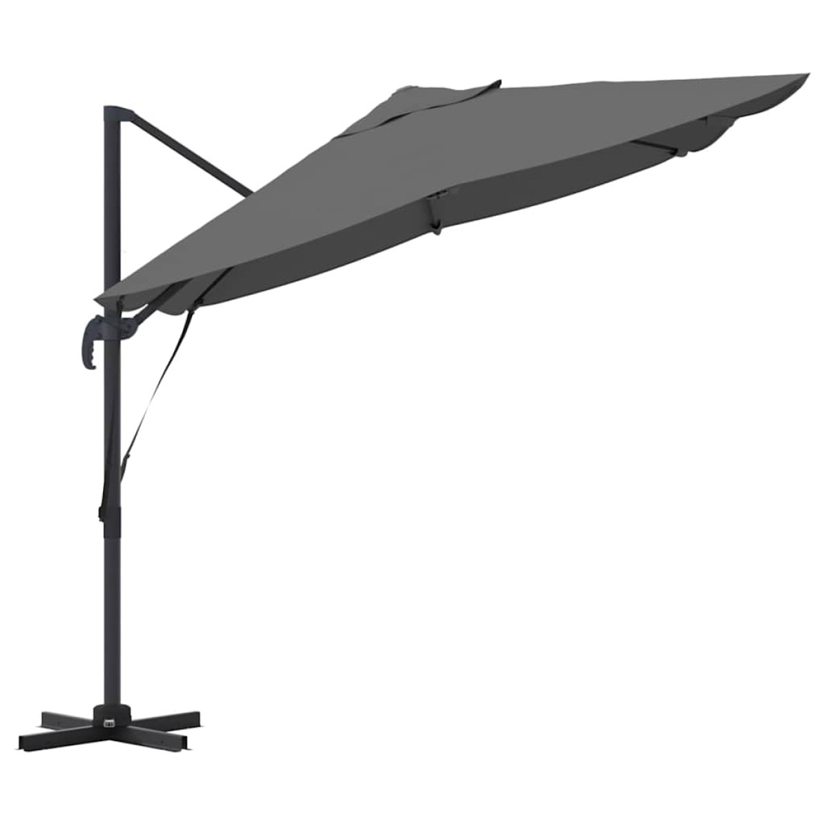 vidaXL Ομπρέλα ηλίου Ανθρακί 351 x 250 x 260 εκ