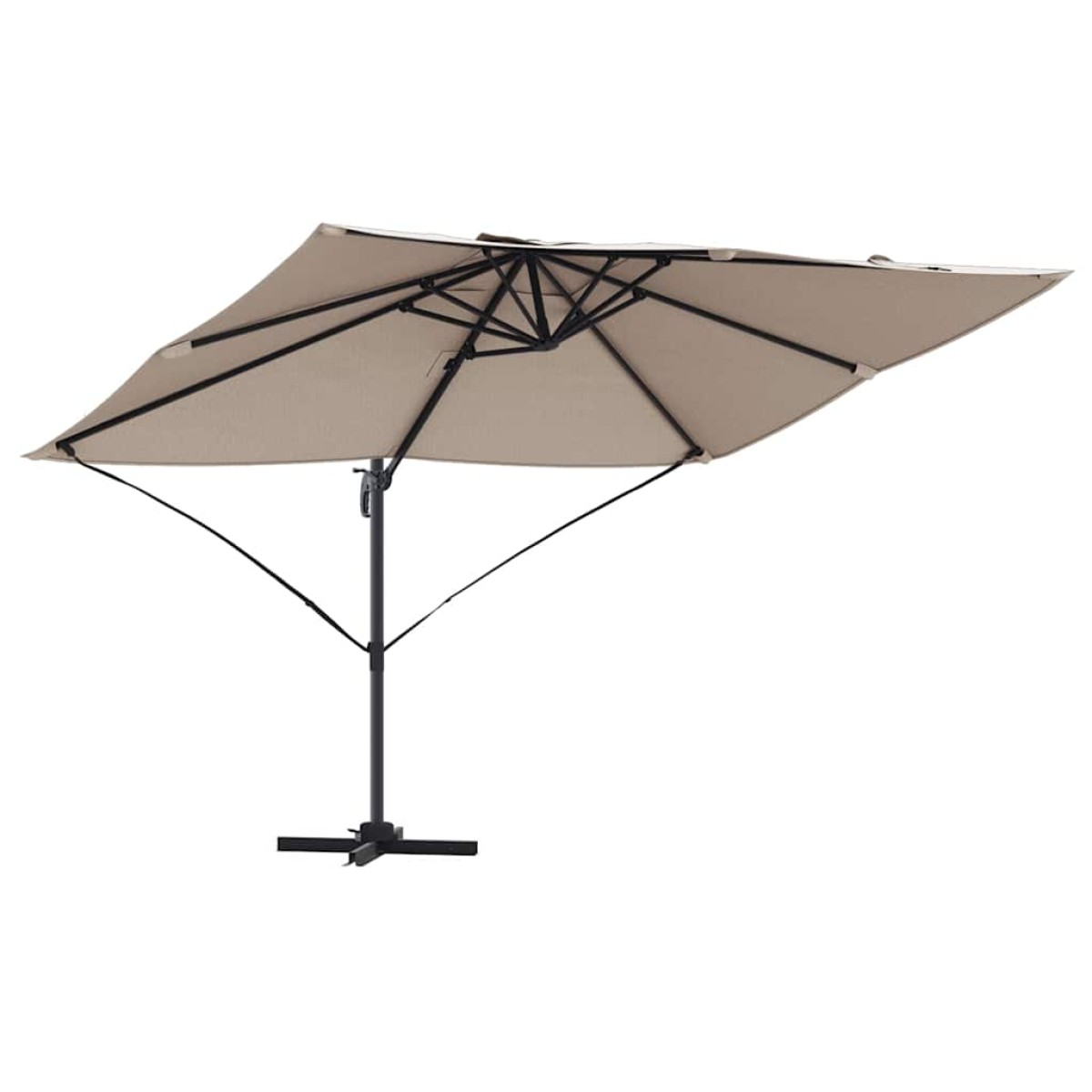 vidaXL Ομπρέλα ηλίου Taupe 351 x 250 x 260 εκ