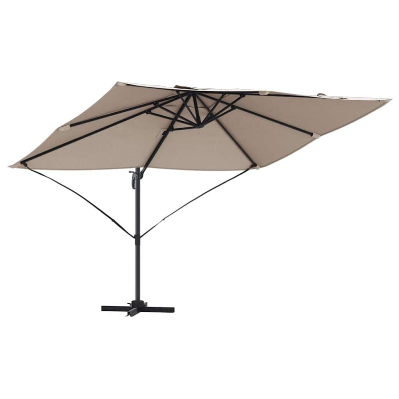 vidaXL Ομπρέλα ηλίου Taupe 351 x 250 x 260 εκ