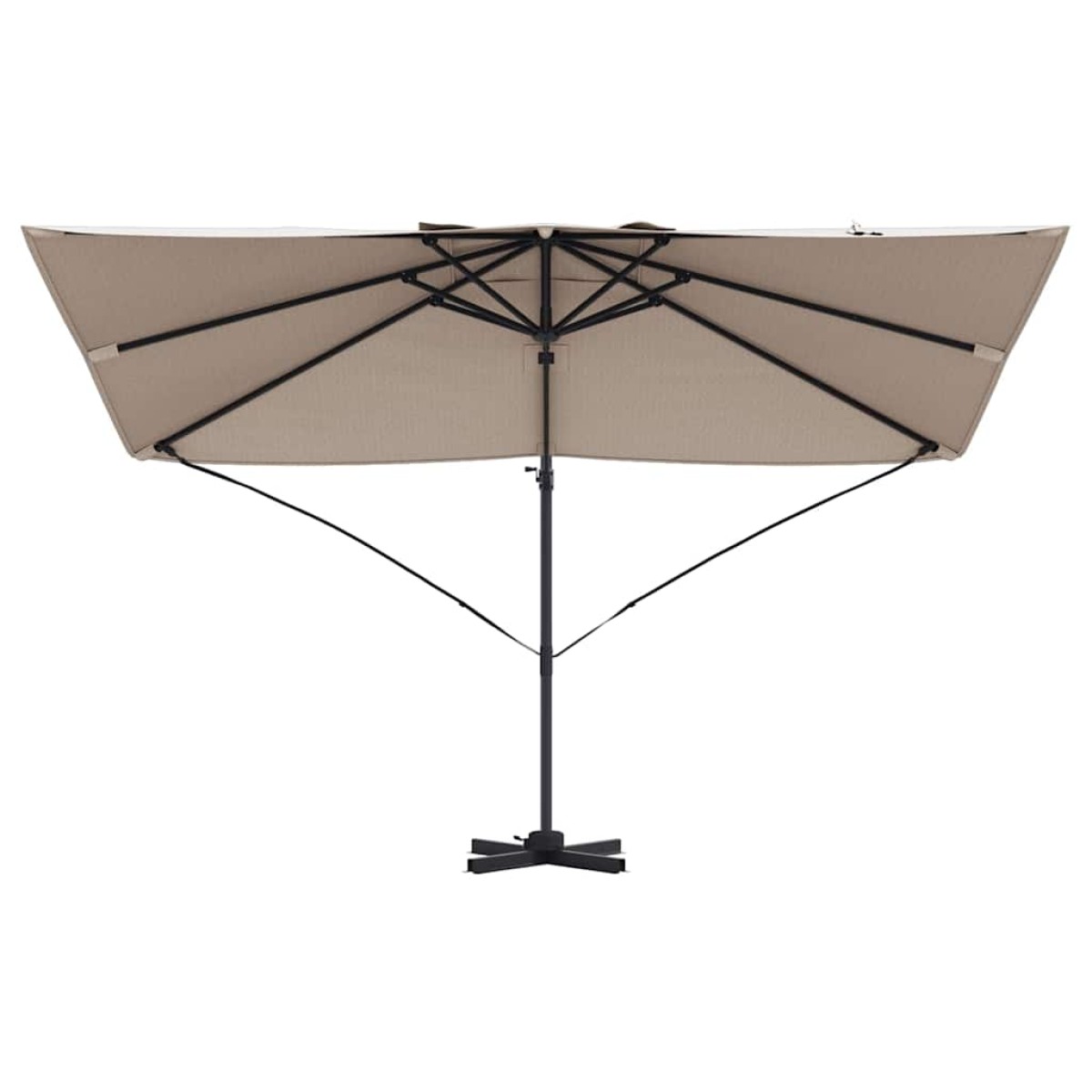 vidaXL Ομπρέλα ηλίου Taupe 351 x 250 x 260 εκ