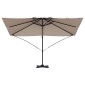 vidaXL Ομπρέλα ηλίου Taupe 351 x 250 x 260 εκ