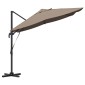 vidaXL Ομπρέλα ηλίου Taupe 351 x 250 x 260 εκ