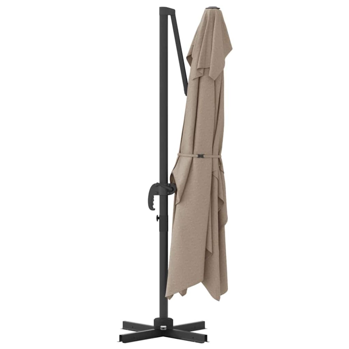 vidaXL Ομπρέλα ηλίου Taupe 351 x 250 x 260 εκ