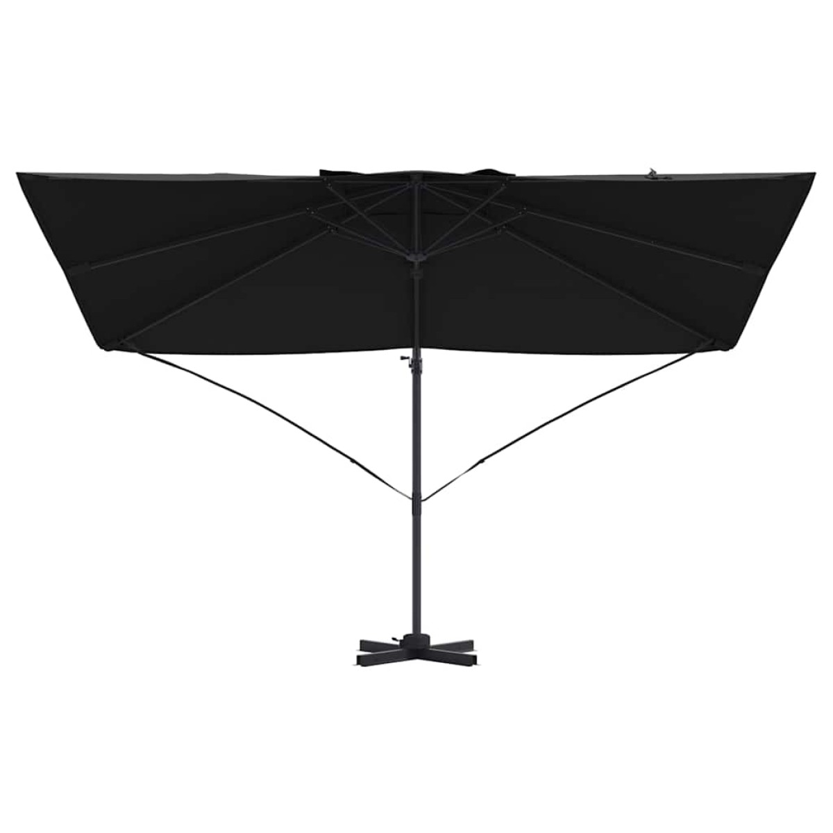 vidaXL Ομπρέλα ηλίου Μαύρο 351 x 250 x 260 εκ