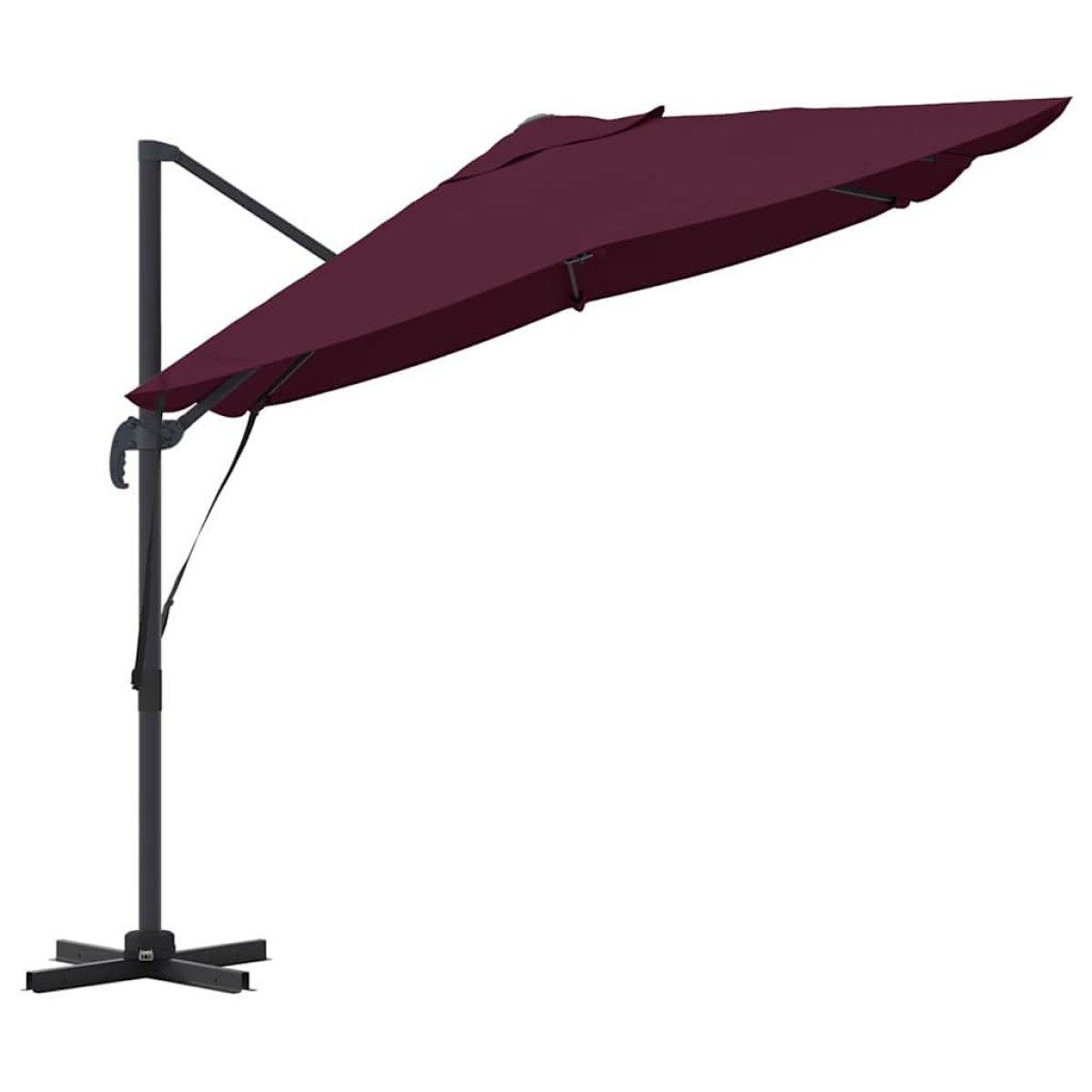 vidaXL Ομπρέλα ηλίου Βεραμάν Κόκκινο 351 x 250 x 260 εκ