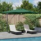 vidaXL Ρώμη Ομπρέλα με φώτα λωρίδας LED Πράσινο 286 x 284 x 270 εκ