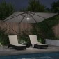 vidaXL Ρώμη Ομπρέλα με φώτα λωρίδας LED Ανθρακί 286 x 284 x 270 εκ