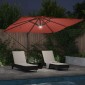vidaXL Ρώμη Ομπρέλα με φώτα λωρίδας LED Κόκκινο 286 x 284 x 270 εκ