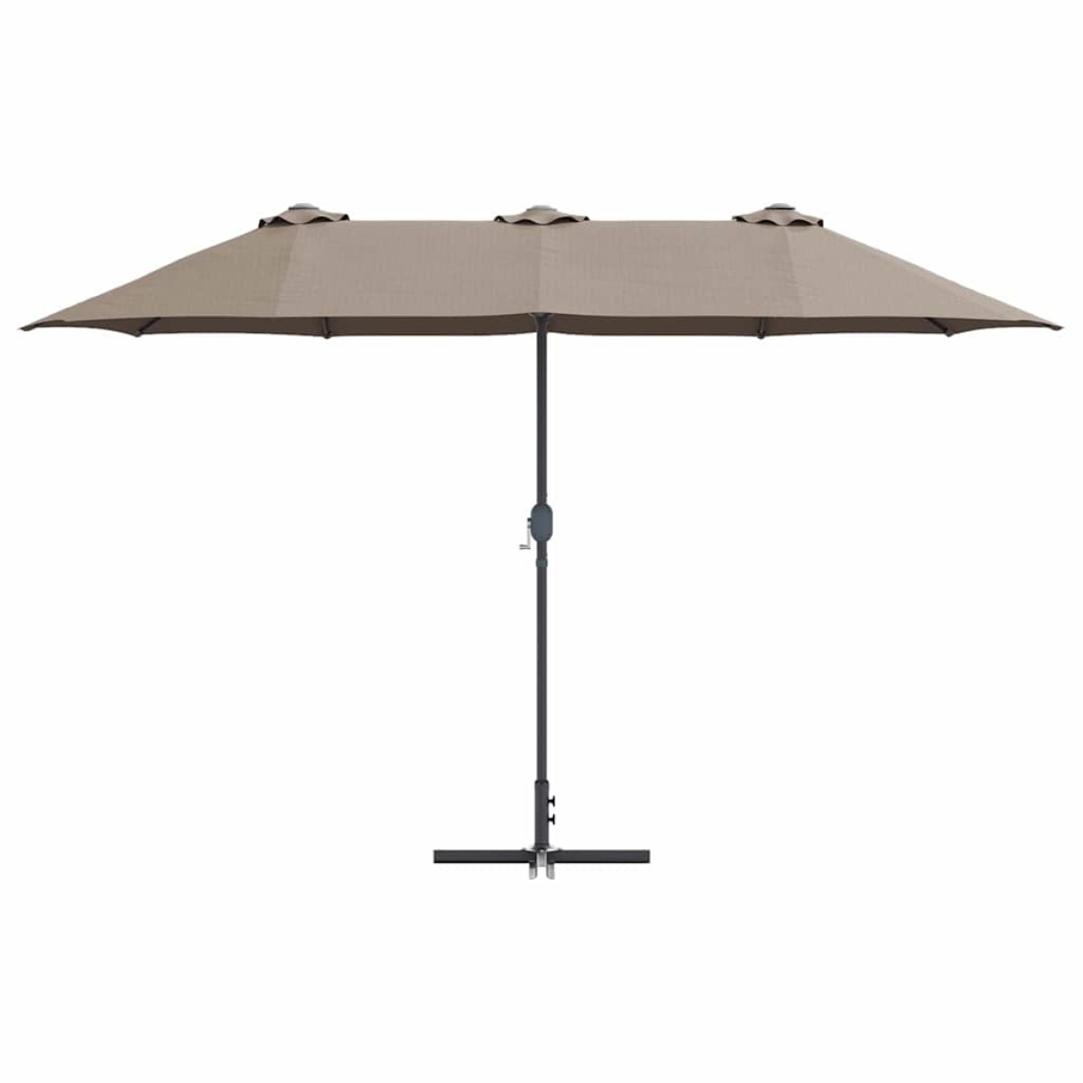 vidaXL Ομπρέλα Κήπου Taupe 370 x 197 x 239 εκ.