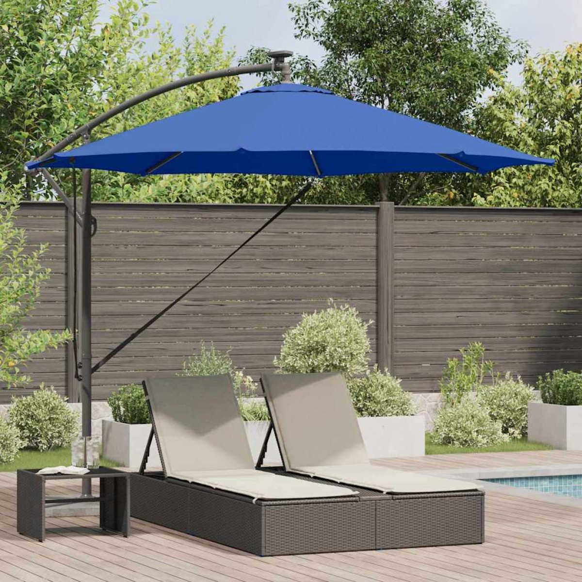 vidaXL Ομπρέλα ηλίου 294 x 294 x 248 cm Πολυεστέρας και Αλουμίνιο