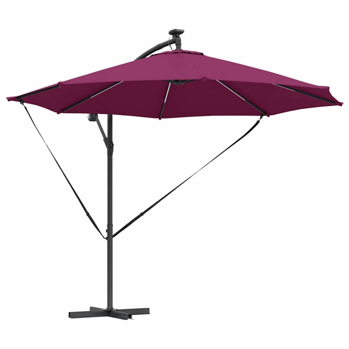 vidaXL Ομπρέλα ηλίου Βεραμάν Κόκκινο 294 x 294 x 248 cm