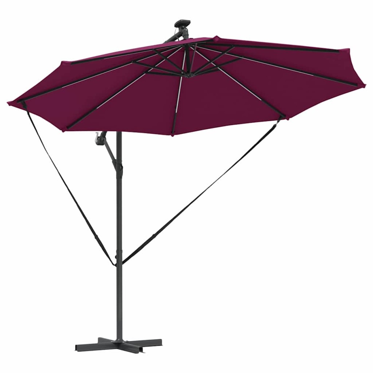 vidaXL Ομπρέλα ηλίου Βεραμάν Κόκκινο 294 x 294 x 248 cm