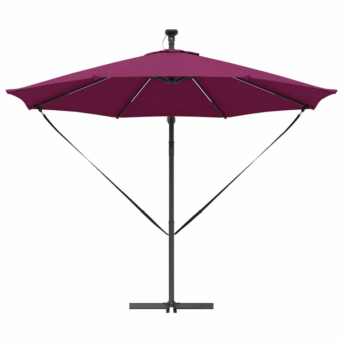 vidaXL Ομπρέλα ηλίου Βεραμάν Κόκκινο 294 x 294 x 248 cm