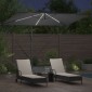 vidaXL Ομπρέλα ηλίου με φώτα λωρίδας LED Ανθρακί 294 x 200 x 270 εκ