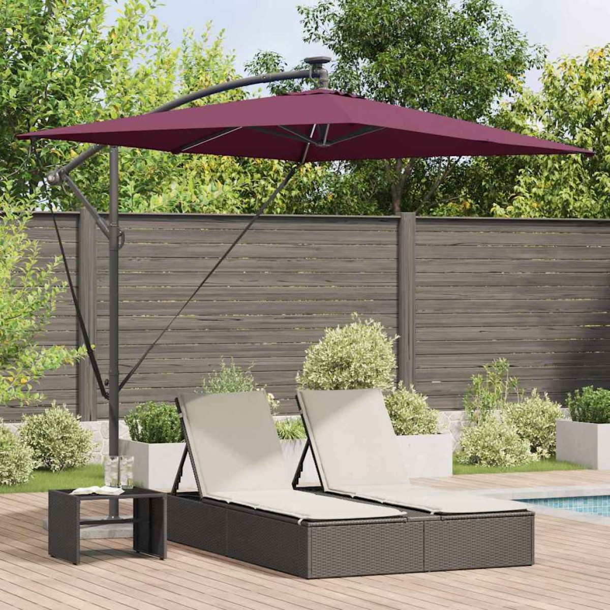 vidaXL Ομπρέλα ηλίου Βεραμάν Κόκκινο 294 x 200 x 270 εκ