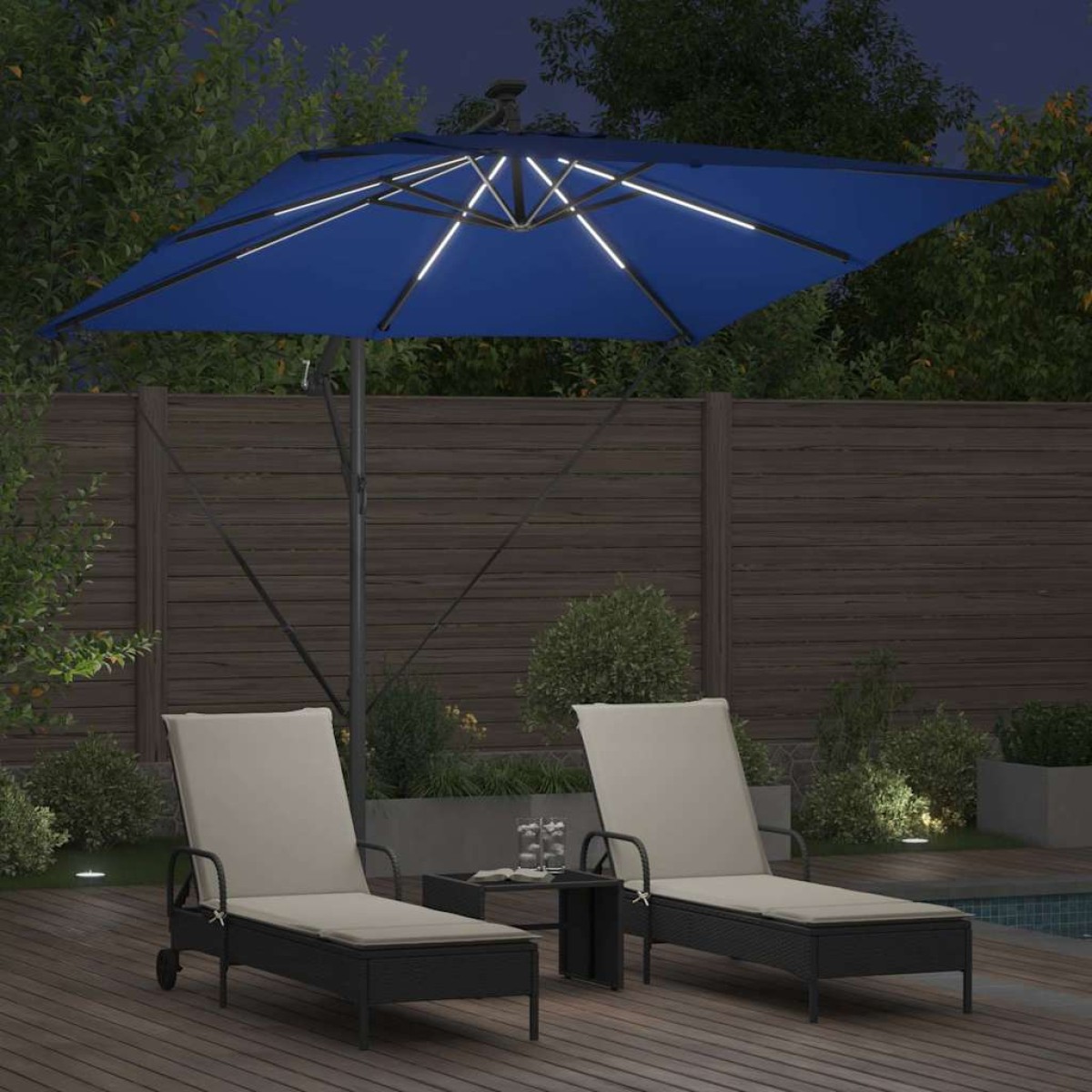 vidaXL Ομπρέλα ηλίου 249 x 249 x 250 εκ. Πολυεστέρας και Αλουμίνιο