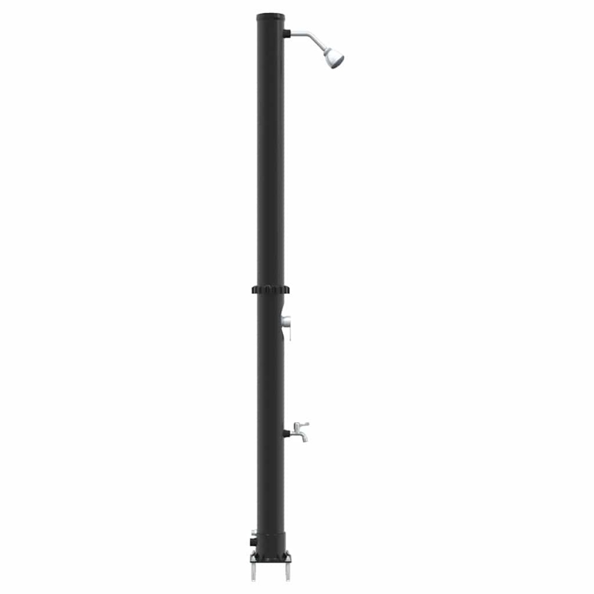vidaXL Υπαίθρια ηλιακή ντουζιέρα 20 l PVC και Αλουμίνιο Μαύρο