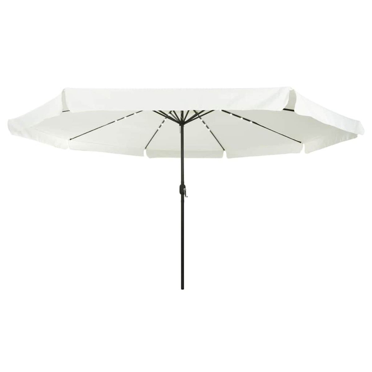 vidaXL Ομπρέλα Κήπου Άμμος και Ανθρακί 395 x 395 x 245 εκ. Πολυεστέρας