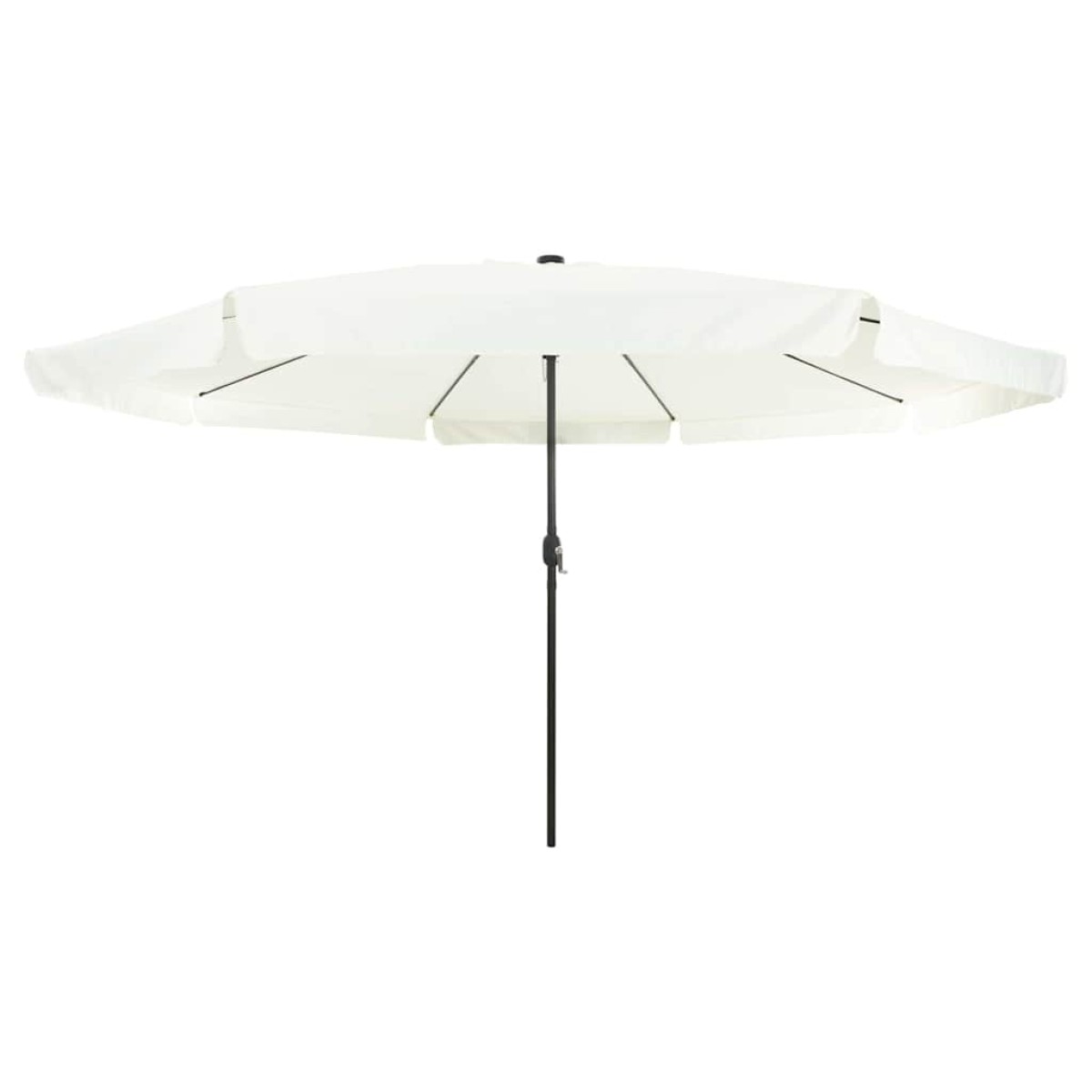 vidaXL Ομπρέλα Κήπου Άμμος και Ανθρακί 395 x 395 x 245 εκ. Πολυεστέρας