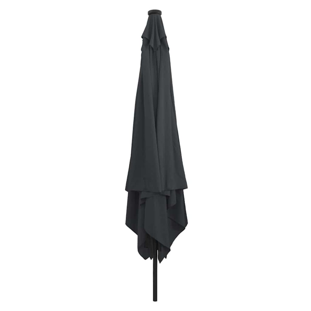 vidaXL Ομπρέλα Κήπου με φώτα λωρίδας LED Ανθρακί 295 x 295 x 245 εκ