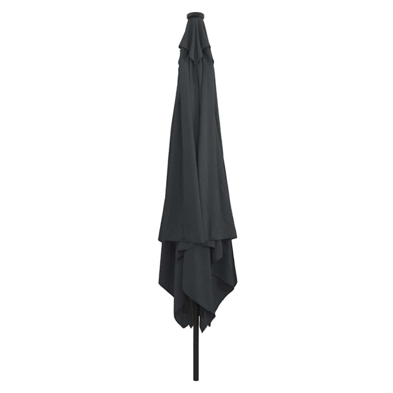 vidaXL Ομπρέλα Κήπου με φώτα λωρίδας LED Ανθρακί 295 x 295 x 245 εκ