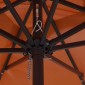 vidaXL Ομπρέλα Κήπου με φώτα λωρίδας LED Τερακότα 295 x 295 x 245 εκ