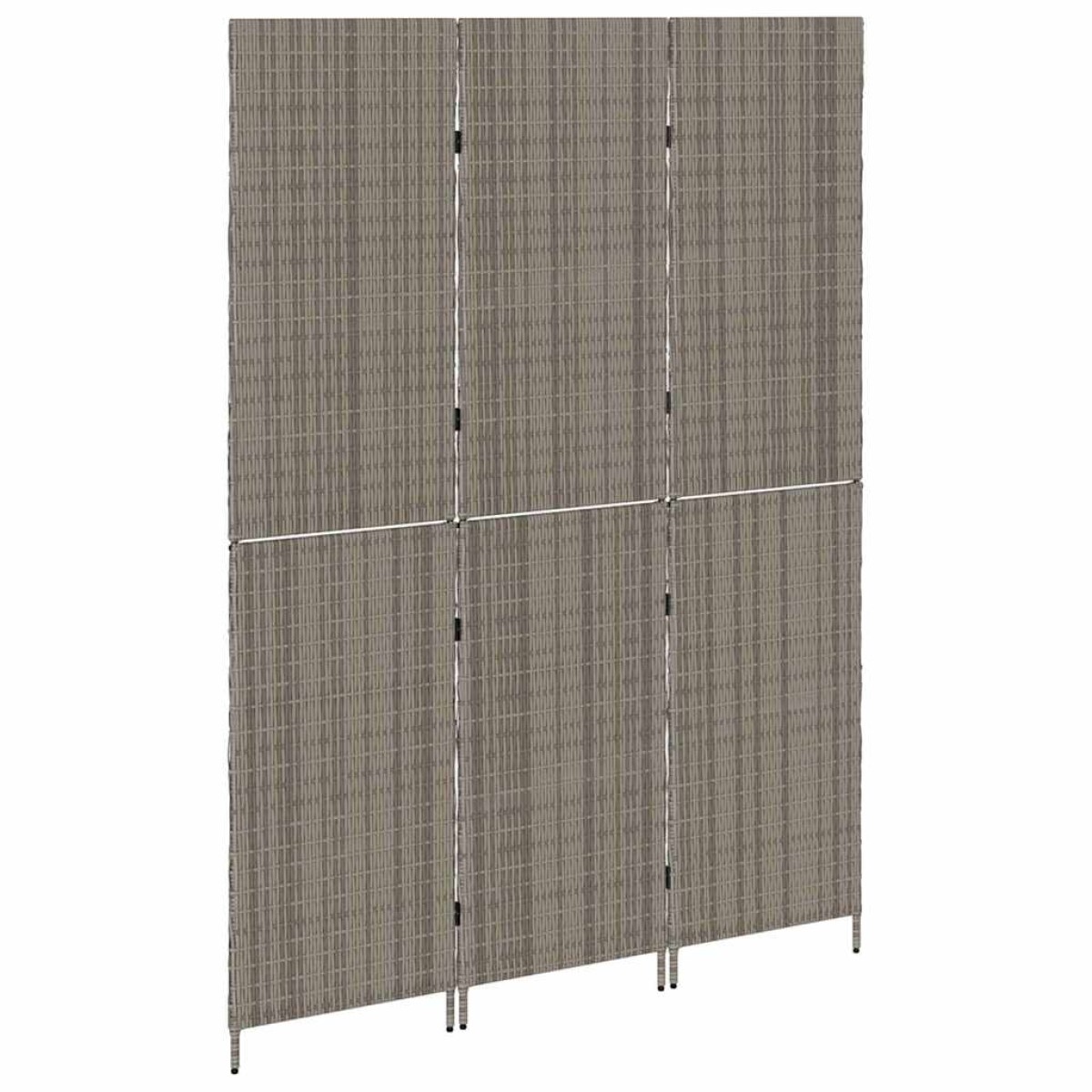 vidaXL Διαχωριστικό Δωματίου Γκρι 146 x 180 εκ. συνθετικό ρατάν