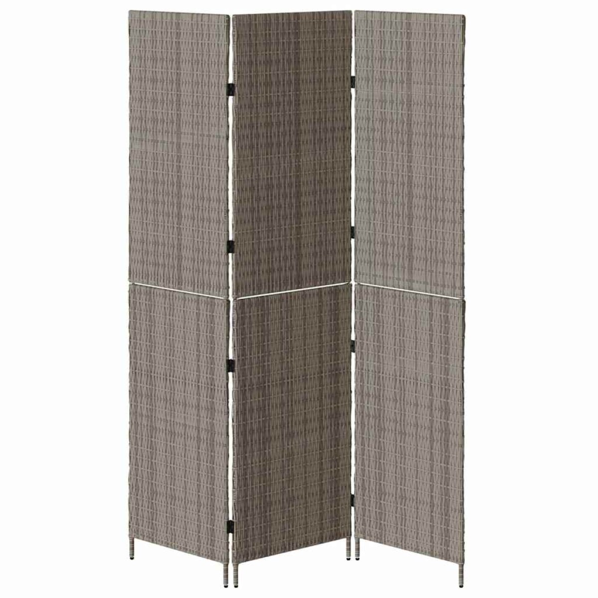 vidaXL Διαχωριστικό Δωματίου Γκρι 146 x 180 εκ. συνθετικό ρατάν